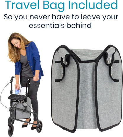 3 Wheel Walker - Three Wheeled Rollator for Seniors