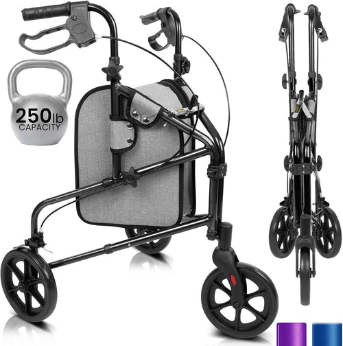 3 Wheel Walker - Three Wheeled Rollator for Seniors